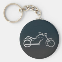 Contour lisse noir argenté de motocyclette de Moto Porte-clefs