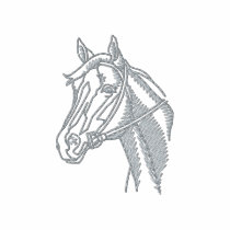 Contour principal de pur sang polos brodés