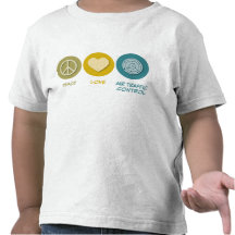 Contrôle du trafic aérien d'amour de paix t-shirts