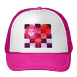 CONTRÔLEURS GIRLY SALES DE COEUR DE CRÂNE CASQUETTE