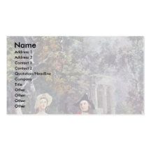 (Conversation en parc) l'artiste et son épouse B Carte De Visite