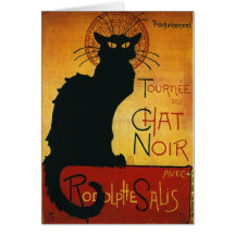 Conversation Noir - chat noir Cartes De Vœux