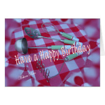 Cookin vers le haut d'un anniversaire cartes de vœux