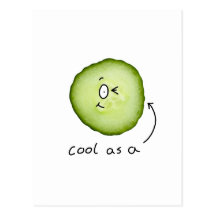 cool comme carte postale de concombre
