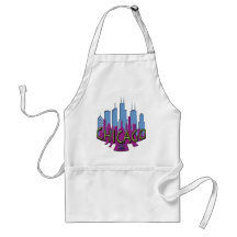 Cool de newwave d'horizon de Chicago Tablier