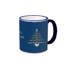 Cool et tasse bleue élégante de sonnerie d'arbres 