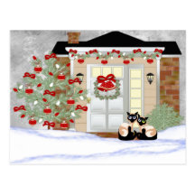 Copains siamois de Noël Cartes Postales
