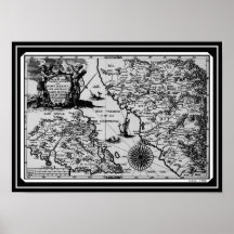 Copie 1702 historique de toile du Mexique la Calif Posters