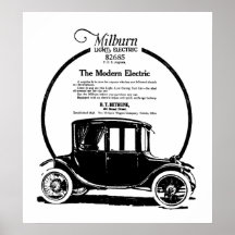 Copie 1919 vintage d'annonce de voiture électrique posters