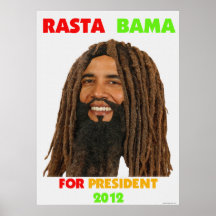 Copie 2012 de toile du Président Rasta Bama de Ras Poster