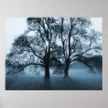COPIE - 2 grands arbres bleus Posters