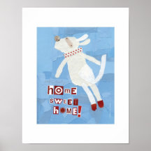 Copie à la maison douce à la maison de chien poster