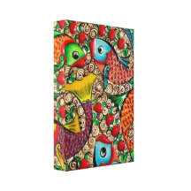 Copie abstraite de toile de poissons impressions sur toile