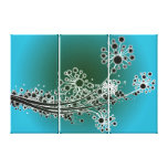 Copie abstraite futuriste de toile de fleur-Turquo Impressions Sur Toile