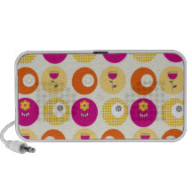 Copie assez rose de point de polka de fleurs de ja haut-parleur mp3