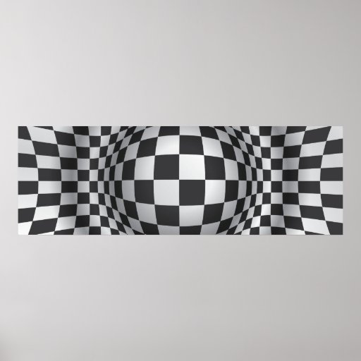 Copie blanche noire/affiche d'illusion optique d'a