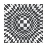 Copie blanche noire de toile d'illusion optique d' toiles tendues