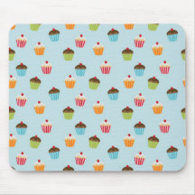 Copie bleue de motif de petit gâteau de Kawaii Tapis De Souris