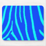 Copie bleue de zèbre tapis de souris