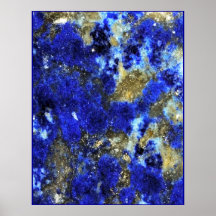 Copie bleue et de cuivre d'art abstrait sur le mus posters
