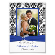 Copie bleue, noire, blanche de photo de mariage da