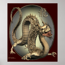 Copie chinoise vintage de dragon posters