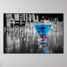 Copie colorée de cocktail affiches