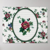 Copie croisée de rose de point posters