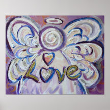 Copie d'affiche d'art d'ange d'amour