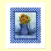 Copie d'affiche d'art de campagnards de tournesol posters
