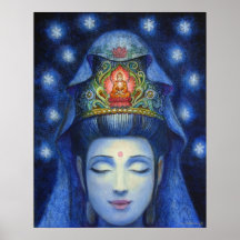 Copie d'affiche d'art de méditation de Kuan Yin Bo
