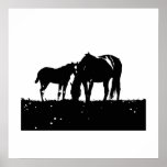 Copie d'affiche de carré d'art de bruit de chevaux