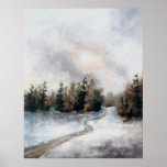 Copie d'affiche de coucher du soleil d'hivers