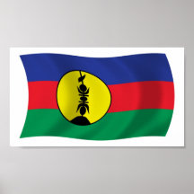 Copie d'affiche de drapeau de personnes de Kanak