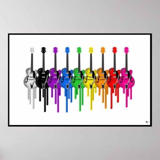 Copie d'affiche de guitares de saignement