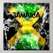 Copie d'affiche de la Jamaïque éclaboussée pareau