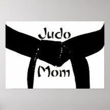 Copie d'affiche de maman de judo de ceinture noire