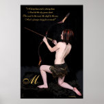 Copie d'affiche de monogramme d'Archer de femme d'