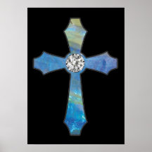 Copie d'affiche de noir de croix d'opale et de bij