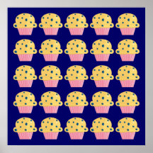 Copie d'affiche de petits pains de myrtille