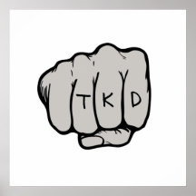 Copie d'affiche de poing de TKD