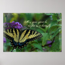 Copie d'affiche d'esprit libre de papillon