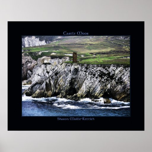 Copie d'affiche d'imaginaire de château de falaise