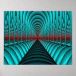 Copie d'affiche : Tunnel avec des stalagmites