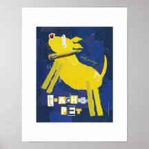Copie d'animal familier de professeurs affiche
