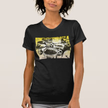 Copie d'aquarelle de tasses de café d'art de bruit t-shirt