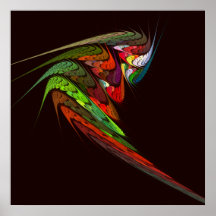 Copie d'art abstrait de caméléon poster