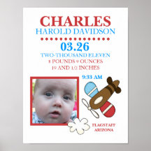 Copie d'art de mur de naissance de PHOTO d'avion d Posters