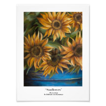 Copie d'art de "tournesols" photo sur toile