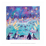 Copie d'art : Partie pourpre de pingouin posters